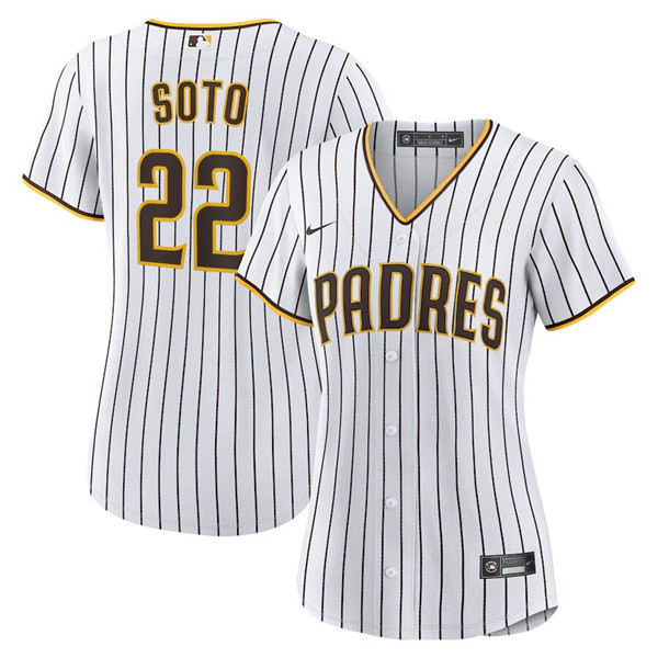 Women's San Diego Padres #22 Juan Soto White Cool Base Stitched Baseball Jersey(Run Small)